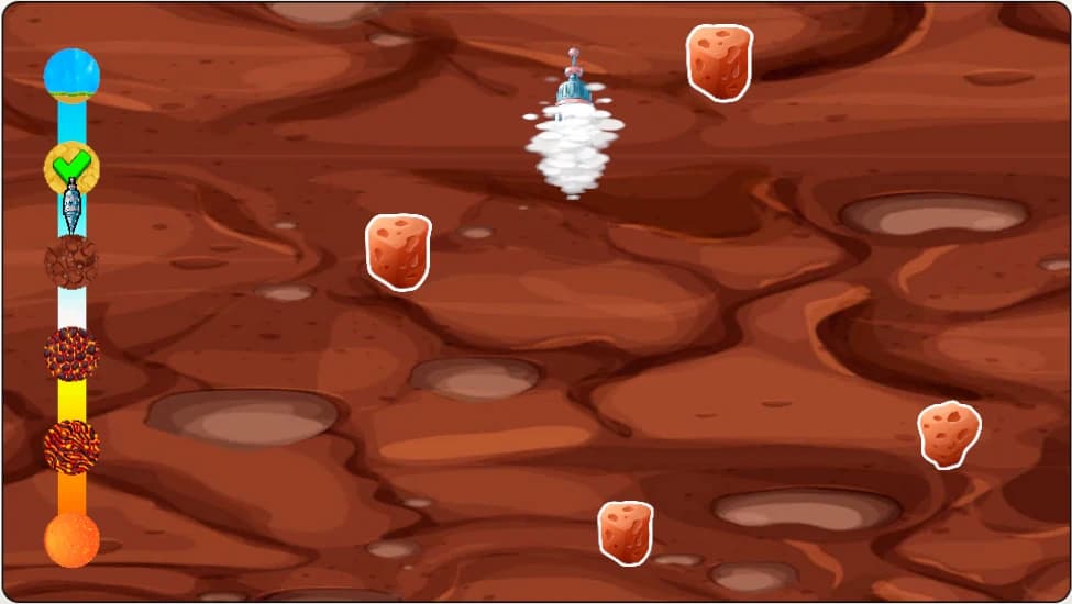 Pantalla del juego de NeoDogma con una actividad interactiva para identificar partes de la celula.